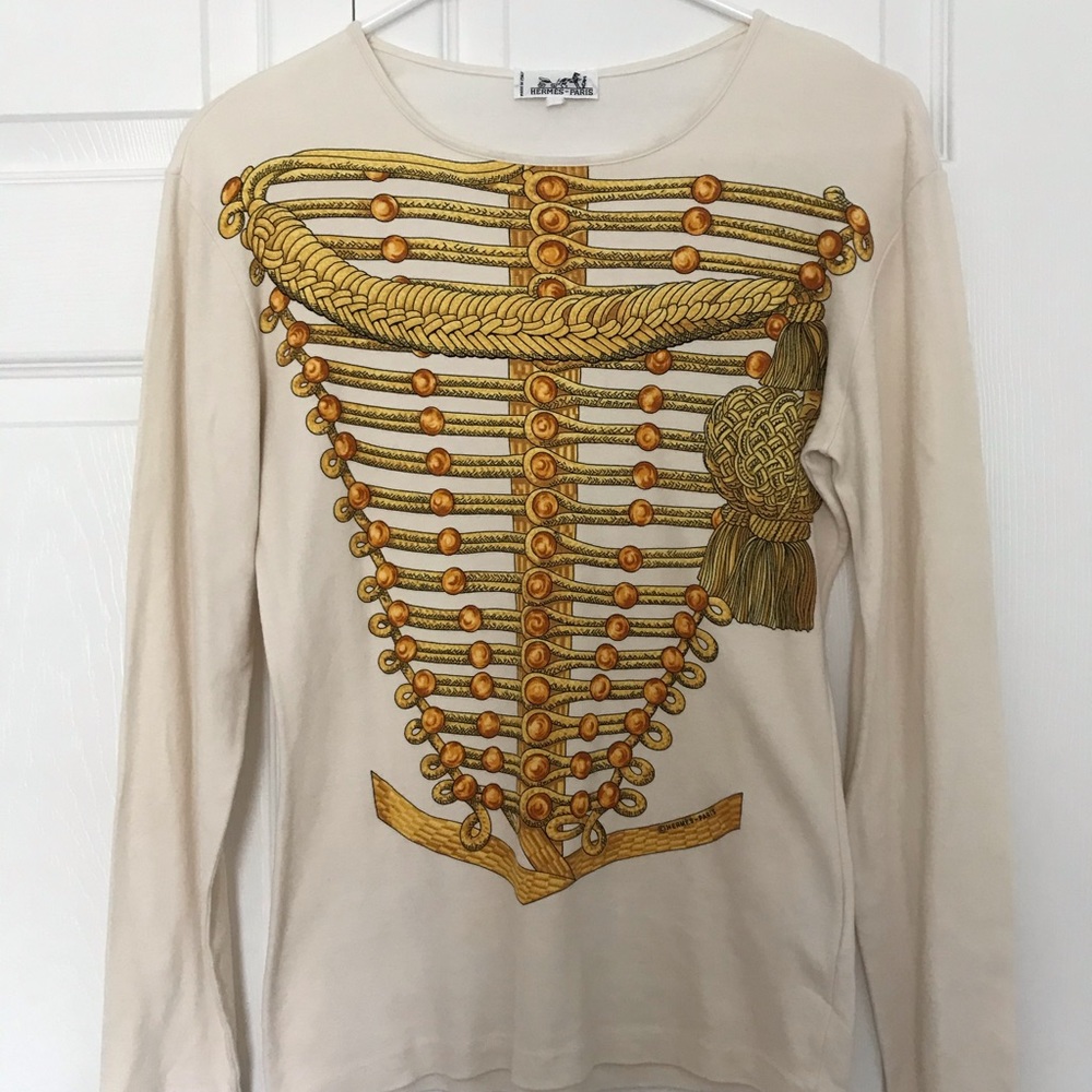 Hermes Brandebourgs L/S Cotton Shirt